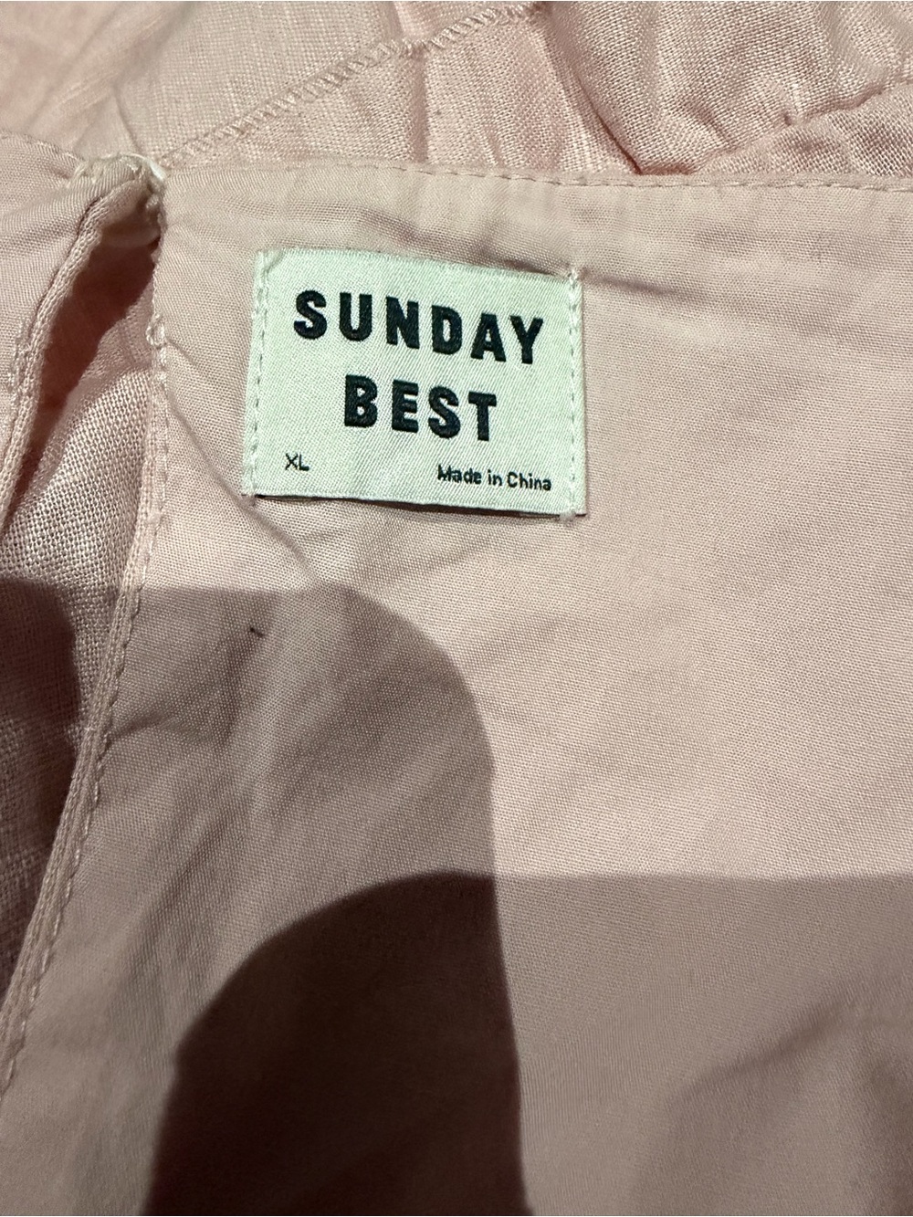 Aritzia’s Sunday Best Cotton/Linen Pale Pink Slip-style Babydoll Hadley Mini Dre - Picture 4 of 5